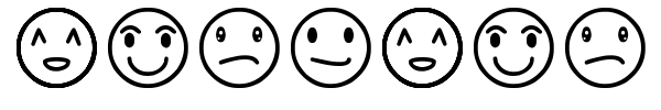Rostros y emociones font preview